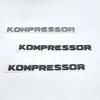 Chrome Black for Mercedes Benz Kompressor Emblem Rear Trunk Badge Lettering Stickers CLK SLK SL CLS ML A B C S R Class Accessori