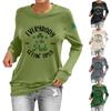 Women's Casual Fashion Print Long Sleeve O-Neck Sweatshirts Pullover Top