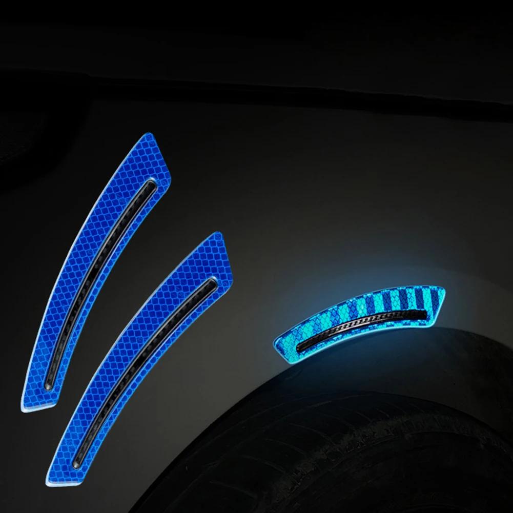 2Pcs Car Safety Warning Decal Mark Car Reflective Stickers Tape Reflective Strips Car Accessories Exterior Car Reflector Sticker