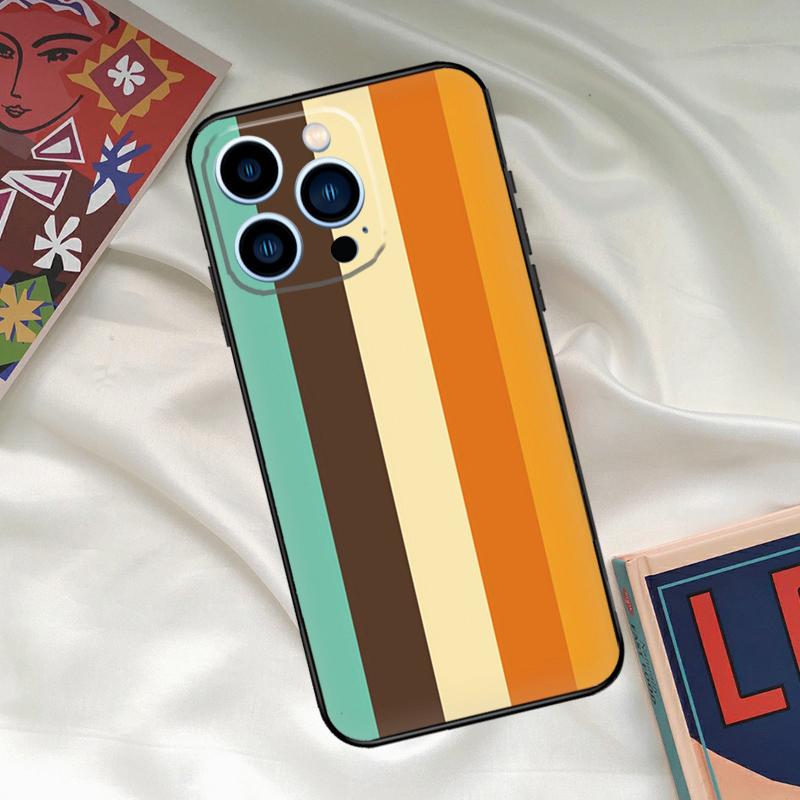 Retro Stripes Aesthetic Vintage Case For iPhone 15 14 13 12 11 Pro Max XR X XS Max 7 8 Plus SE 2020 12 13 Mini Back Cover