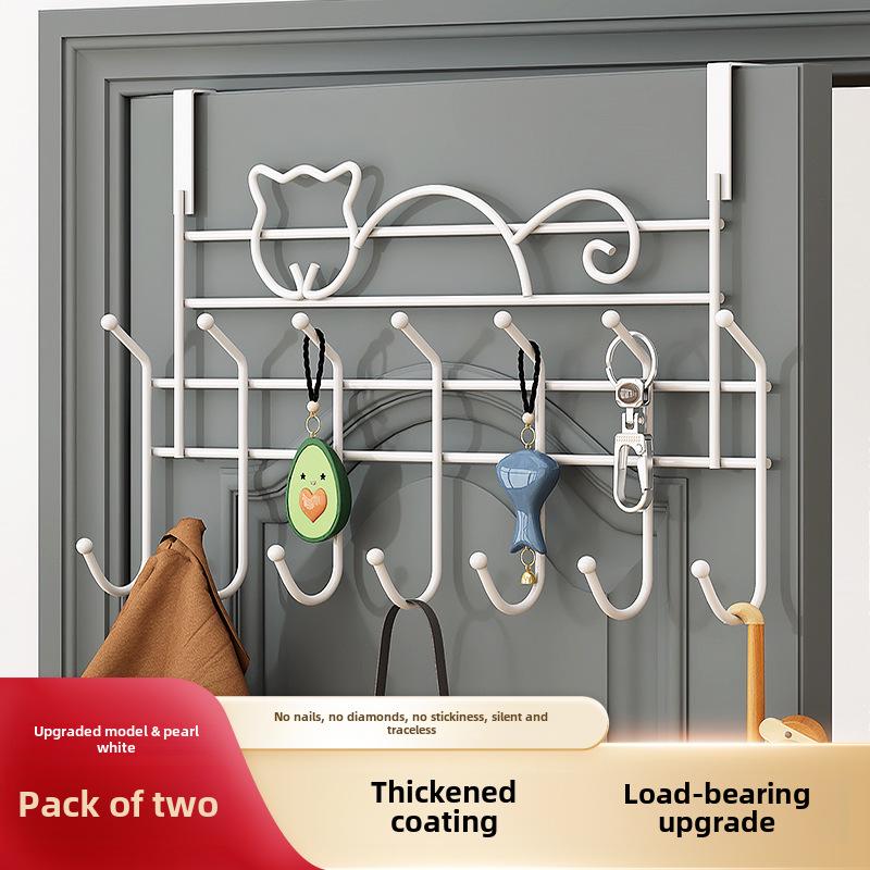 Punch-Free Detachable Door Hook: Bedroom Coat, Bag & Clothes Rack