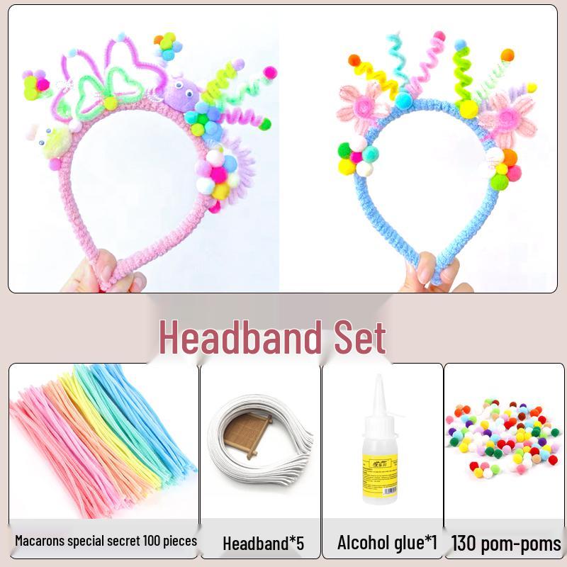 Thickened White Chenille Pipe Cleaners - Mixed Colors for DIY Bouquet Crafts