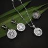 Explosive Full Diamond Micro Set AAA Zircon Fashion Style Jewelry Set Necklace Earrings 3 Piece Set
