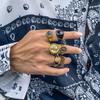 Горячая Распродажа Популярный Геометрический Мужской Набор из Шести Колец Простая Личность Модный Тренд Сплав Ретро Набор Колец для Мужчин