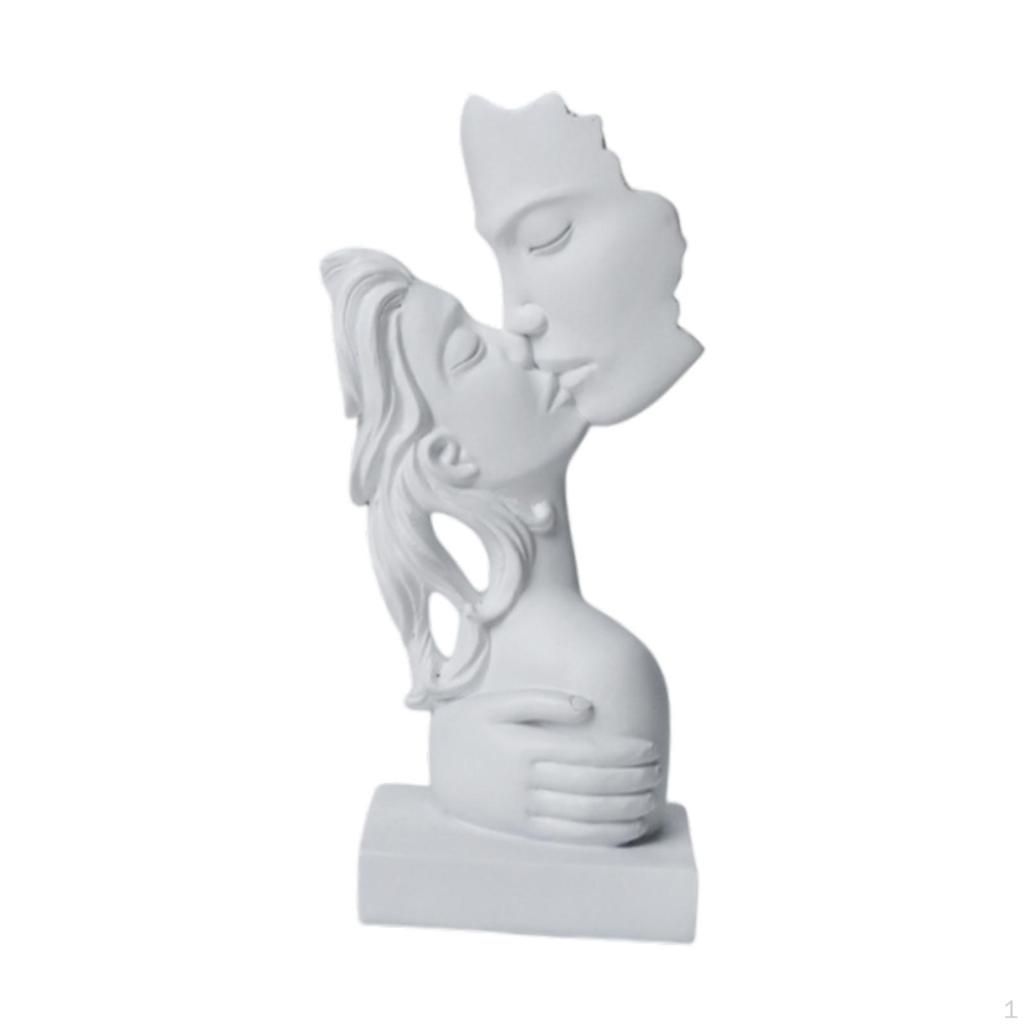 Абстрактное искусство Скульптура пары целующихся влюбленных Статуэтка Центральное украшение стола Поделки Фигурка любви