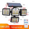 122/138/171/198/333 LED Solar Lights Outdoor Motion Sensor Human Induction Adjustable Head IP65 Waterproof Solar Power Wall Lamp