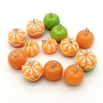 3D Симуляция Оранжевый Фрукт Съедобная Игрушка Серьги, Подвеска, Аксессуары для Волос, Брелок