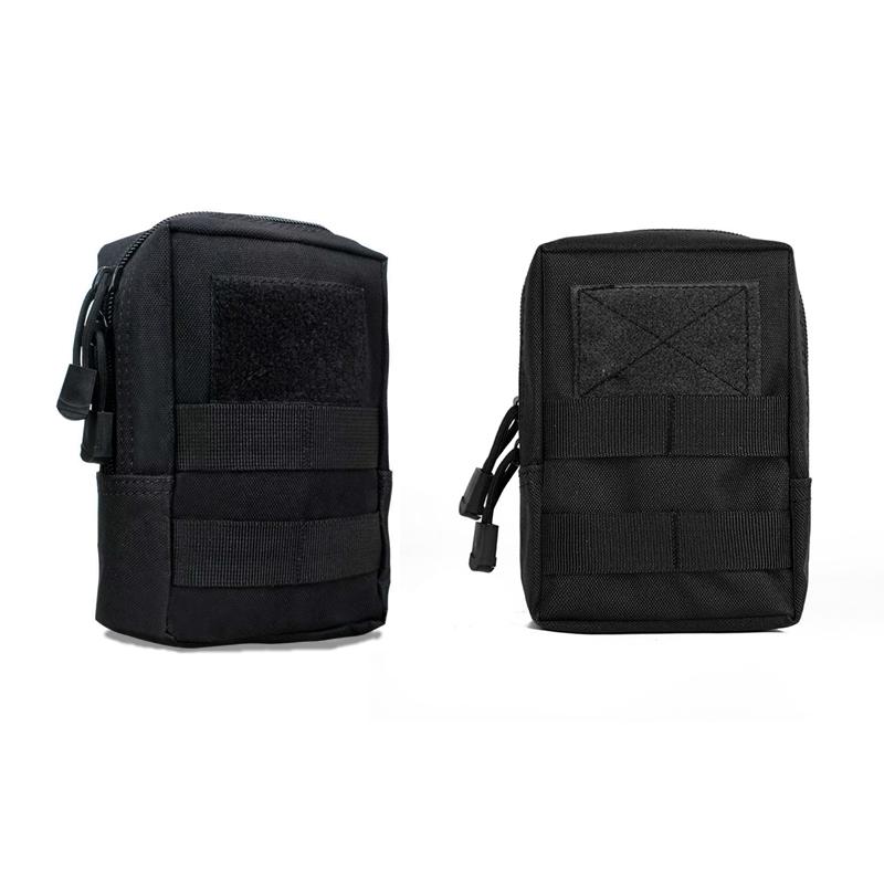 Tactical Military Multifunctional EDC Utility Pouch Waist Bags Sundries Storage Molle Tool Zipper Waist Pack Accessory-1 Piece