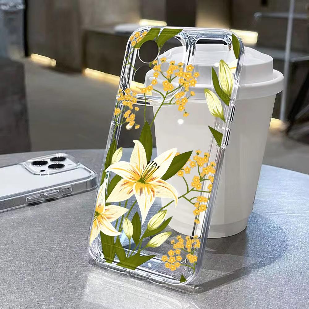 Cute Little Daisy Flowers Clear Phone Case For Xiaomi Mi Poco X6Pro X6 X7 X5 Pro Mi Poco F7 Pro F6 F5 Silicone Cover
