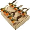Robin Bird 12 PCS Cute Artificial Feather Christmas Tree Decoration