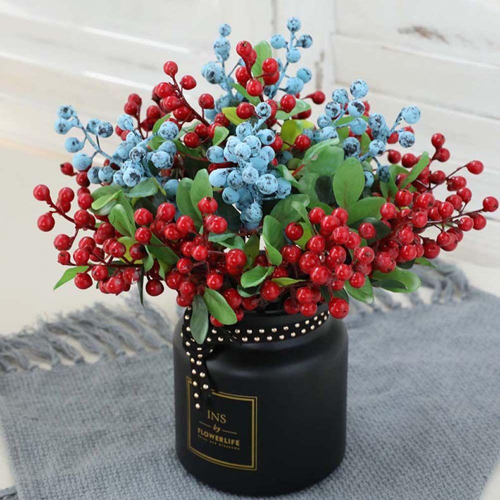 Яркое DIY-украшение из фруктов, имитация, домашнее, искусственное растение, искусственная ягода, рождественское украшение, принадлежности для вечеринки, декор на Рождество