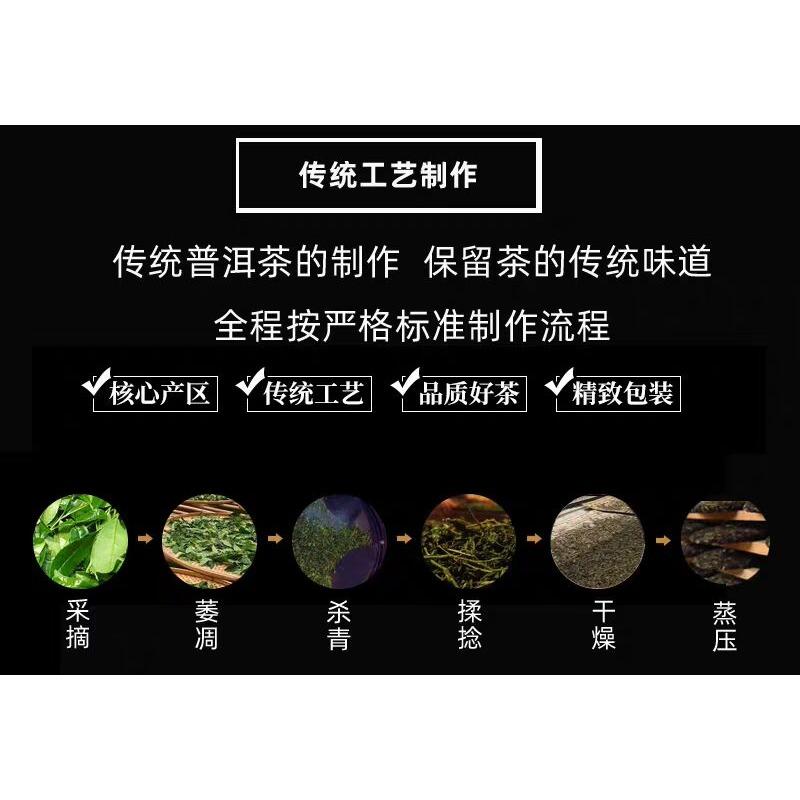 Юньнаньский чай Пуэр из семи блинов, сырой чай, 357 г, подарочная коробка для подарков на праздники родственникам и друзьям