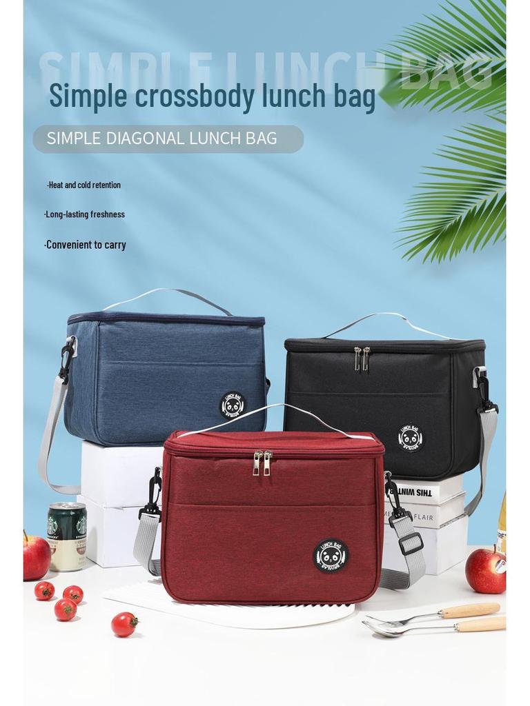 Изолированная сумка для ланча бенто большой вместимости - Водонепроницаемая, толстая, подкладка из алюминиевой фольги для пикников