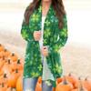 Женская повседневная одежда с длинными рукавами St. Женский кардиган с принтом ко Дню Святого Патрика и верхнее пальто