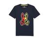 Psycho Bunny Футболка мужская с логотипом Cooper Split Bunny, темно-синяя, B6U845U1PC-NVY
