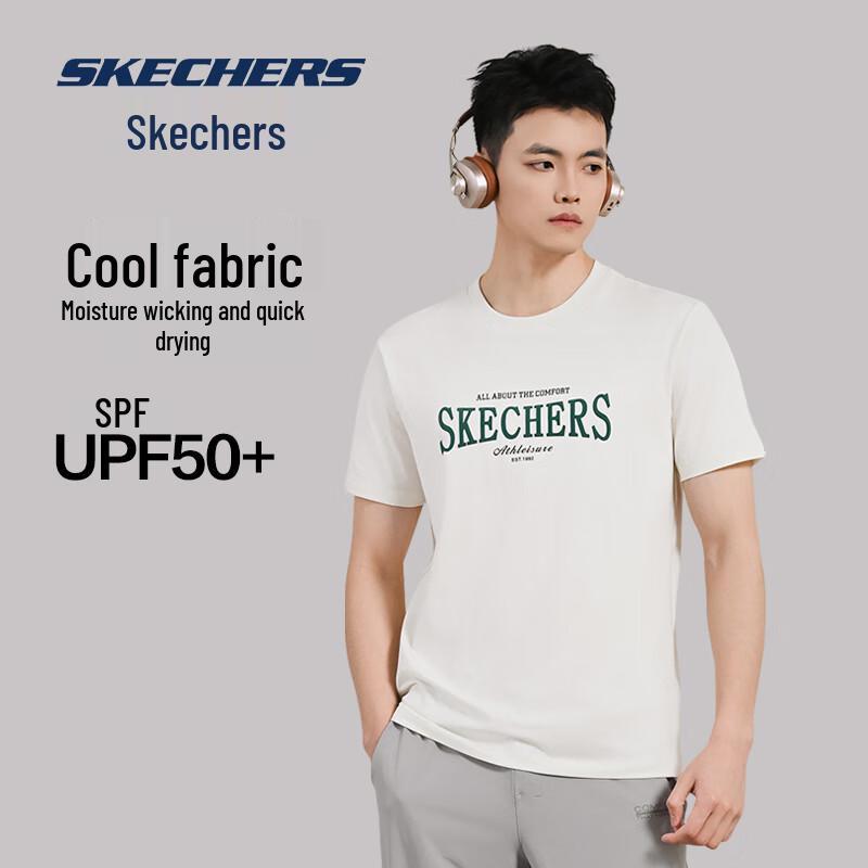 Skechers Унисекс летняя дышащая футболка с коротким рукавом
