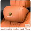 Car Headrest Seat Neck Support Soft Comfortable Neck Pillow For Porsche Cayenne Panamera Macan Boxster Cayman 718 911 Sticker VT6