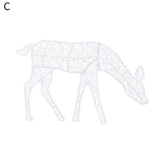 1 шт/3 шт светящийся рождественский олень украшение металлический каркас олени семья украшение уличные рождественские украшения со встроенными огнями для двора газон