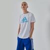 Adidas Футболка с логотипом и буквенным принтом, дышащая, спортивная, повседневная, с коротким рукавом, мужская, белая ADITSG2SMU-WBU-1