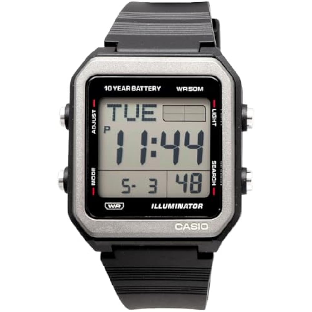[Casio] CASIO Digital Watch W-221H-1AV World Time Display Unisex Black Overseas Model [Parallel I...