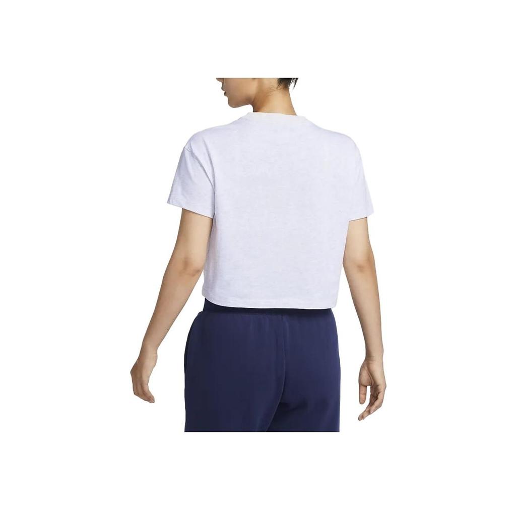 Nike Однотонная повседневная футболка с коротким рукавом для женщин, топы цвета березы DA0324-051