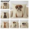 Nordic Animal Portrait Decorative Cushion Cover Dog Fashion Sofa Pillow Cover 45x45cm Linen Children's Gift Dog Companion