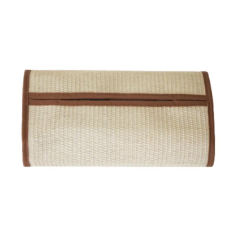 Rectangle Shape Woven Tissue Box Straw Woven Napkin Storage Container Desk Organizer