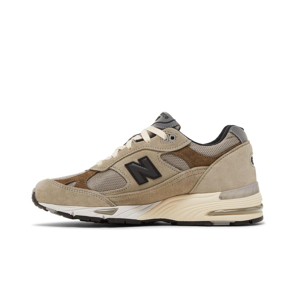 New Balance Womens 991 Made in England 'Grey' (women's sizes) Cobblestone / Covert Green / Black Running Shoes W991JJA