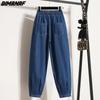 Dimanaf 2024 Plus Size Summer. Women Jeans Harem Pants Loose Casual Female Trousers Oversize Blue Pants 5XL A