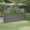 Raised Garden Bed Galvanized Steel 224 x 40 x 68 cm Gray