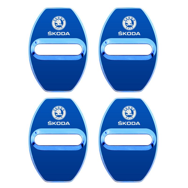NADH5 Door Lock Decoration Protection Cover - Emblem Case, Accessories for Skoda Models (Fabia, Octavia, Kodiaq, Superb, Karoq)