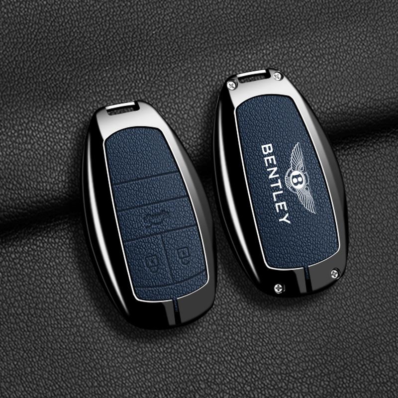 Zine Alloy Car Key Case Cover Shell Holder For Bentley Flying Spur Continental GT Bentayga Mulsanne Protector Remote Accessories TH3