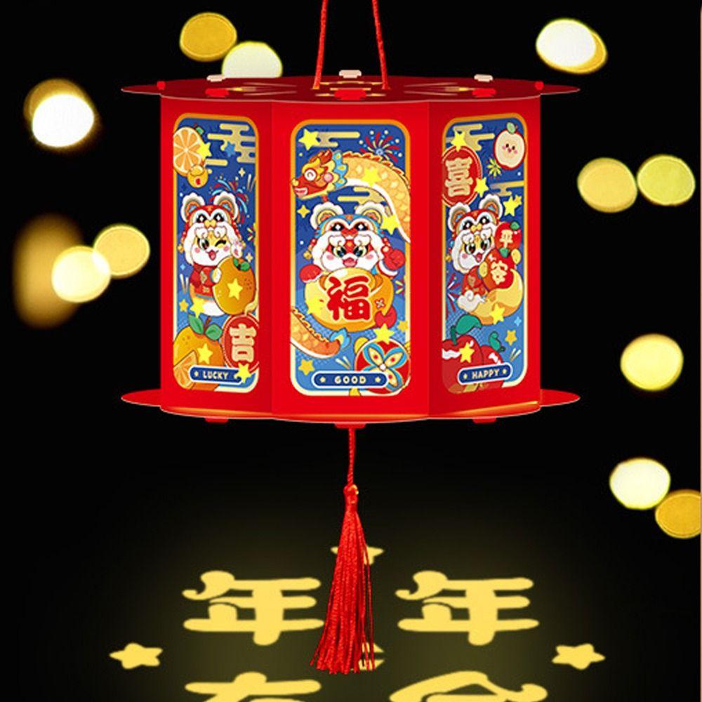 Мультяшный новогодний светящийся фонарь китайский стиль праздничный фонарь домашний новогодний подарок