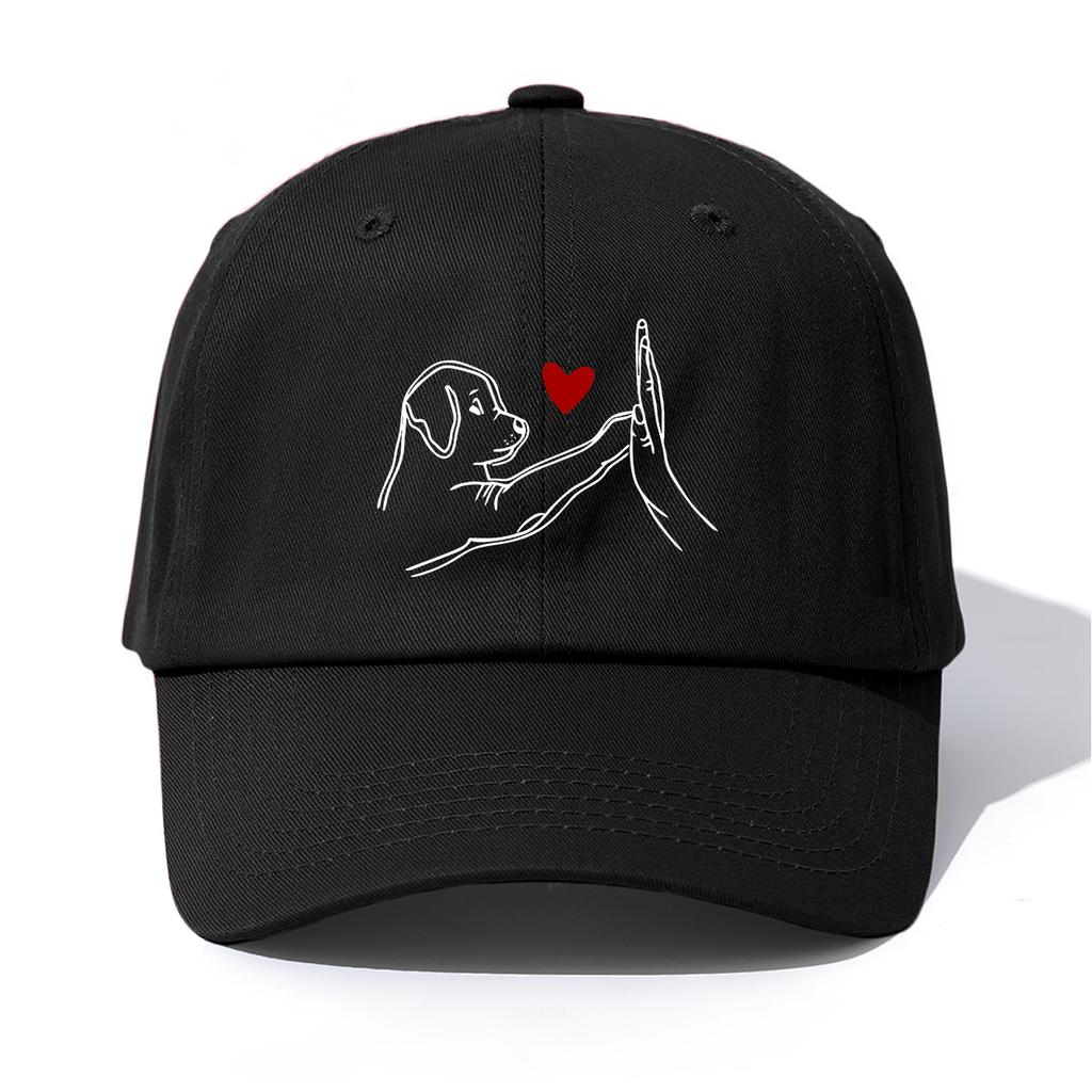 pc DOG HEART Print Baseball Cap for AdultsMinimalist Retro Style Casual Soft Adjustable Dad HatPerfect As Gift