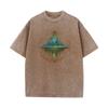 Geometric Sunset Forest Atmosphere ONeck Washed T Shirt NEW YEAR DAY Summer Tees Cute  Cotton Fabric Washed Tee Shirts Unisexs