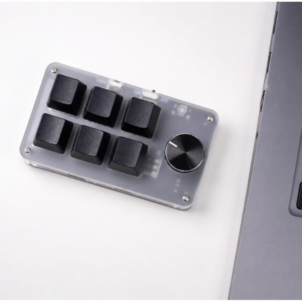 RGB Mini Custom Programming Keyboard USB Wired Knob Keypads Mini Mechanical Keyboard Programming