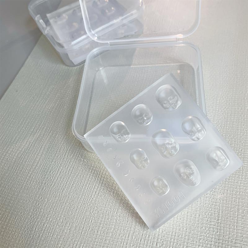 Мультяшная кукла с человеческим лицом 3D силиконовая форма для ногтей Форма с ручной гравировкой Декорации для нейл-арта Силиконовый модный аксессуар для маникюра