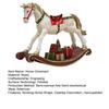 Yousheng Hand-painted Rocking Horse Statue Vintage Wooden Horse Figurine Resin Pony Sculpture Home Office Desktop Decoration Ornament