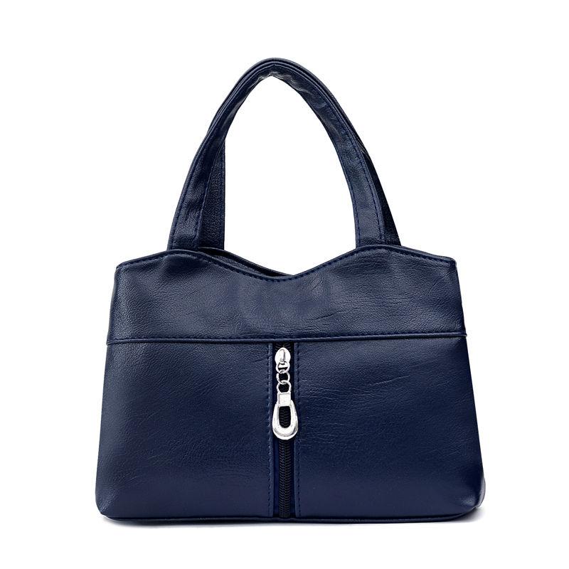 Сплошная цветная сумка для женщин, мягкая квадратная сумка из искусственной кожи, универсальная сумка на одно плечо, повседневная сумка-кошелек для мамы