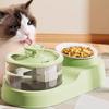 Кошачий фонтан для воды Фонтан для питья для домашних животных Автоматическая кормушка для кошек Набор фонтана для воды для домашних кошек 2-в-1 Диспенсер для корма для маленьких