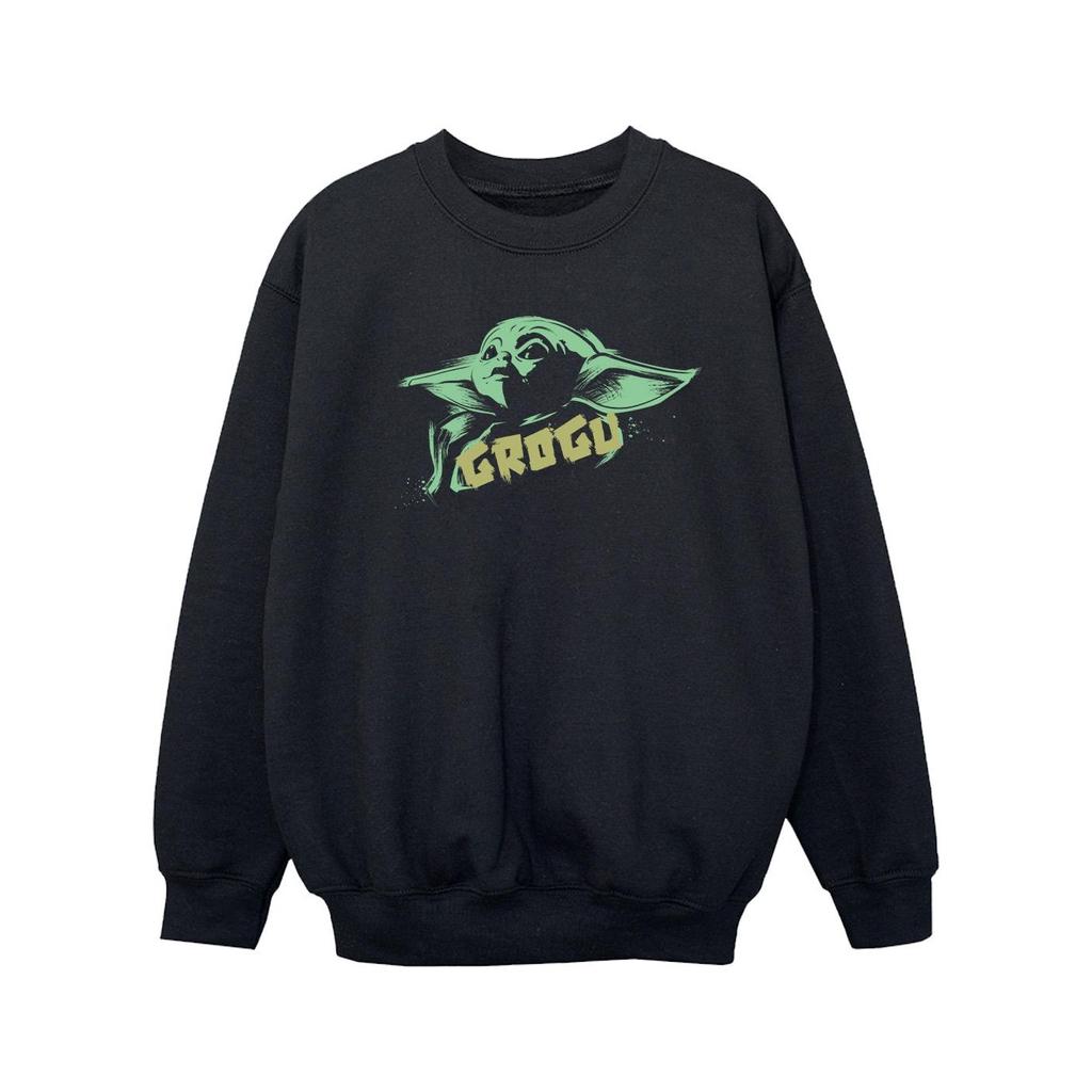 Star Wars Girls The Mandalorian Grogu The Child Splat Sweatshirt