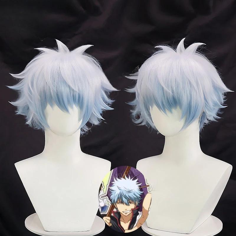 Gintama Аниме SakMiGintoki Костюм для косплея, Парик, Кимоно, Топ, Брюки, Боди, Конвенция, Хэллоуин, Рождественское мероприятие, Подарок