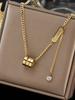 1 шт. Модное новое ожерелье из нержавеющей стали в европейском и американском стиле для женщин, корейская простая дикая лесная цепочка с бахромой для ключиц