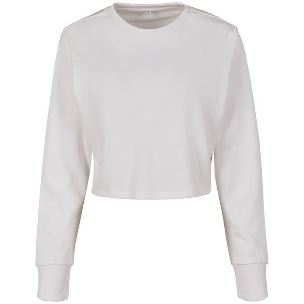 Build Your Brand Womens/Ladies Terrycloth Crop Sweatshirt
