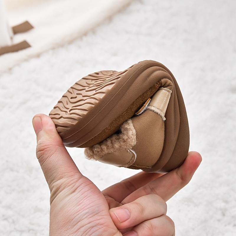 Уютные и стильные кроссовки для малышей с застежкой на липучке - теплая плюшевая подкладка, прочная подошва из ТПР, идеально подходят для повседневной носки осенью/зимой