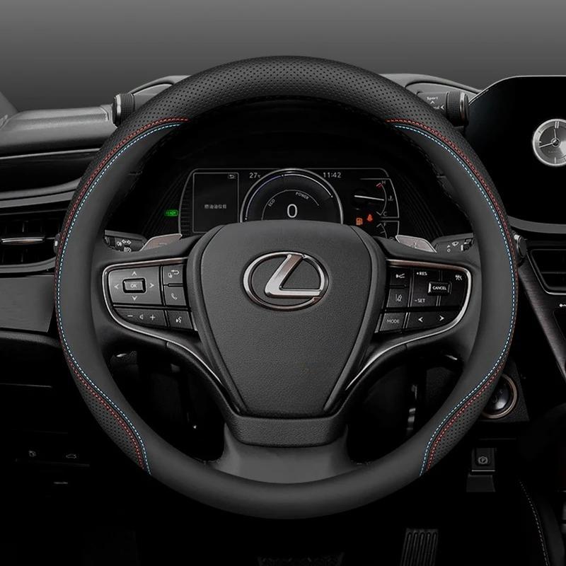 Leather Car Steering Wheel Cover for Lexus NX350 RX NX RX450h LX600 LBX ES NX250 ES350 RX350 RX350h 2021 2022 2023 2024 2025