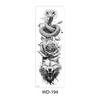 Long Flower Full Arm Waterproof Temporary Tattoo Stickers