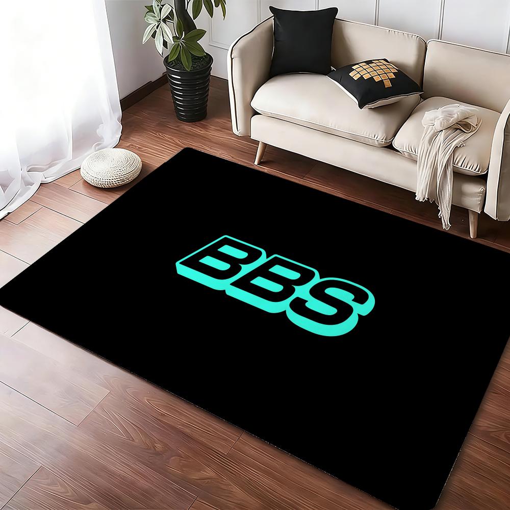 BBS Wheel Floor Mat Cozy Flannel Soft Thick Non-Slip Mat For Living Room Bedroom Kitchen Decor Rugs