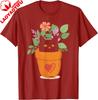 Funny Cat and Plant for Plant Lover Gardener Gardening TShirt Cotton Unisex Summer Streetwear Tops Unisexs T Shirt Camiseta Hombre