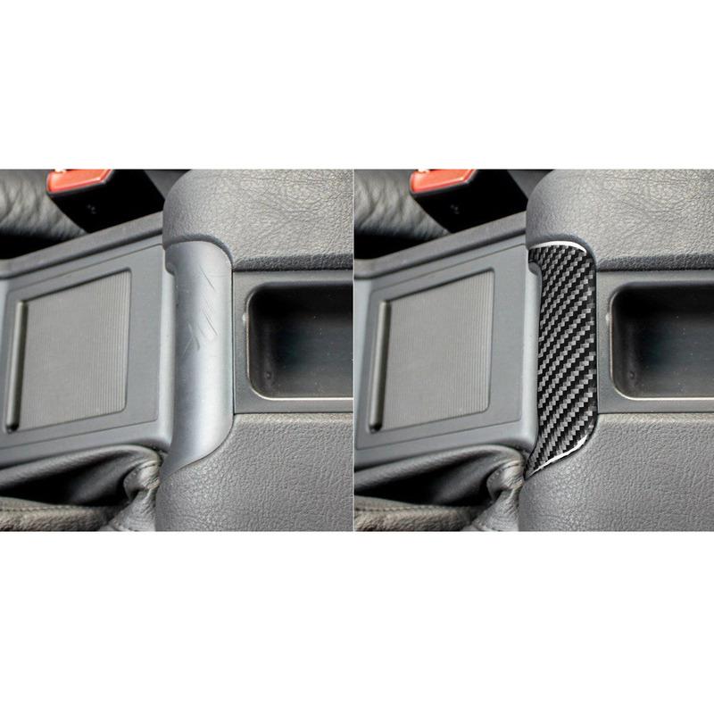 Real Carbon Fiber Car Accessories Center Armrest Switch Cover Soft Sticker For BMW 5 Series/M5 E39 1998 1999 2000 2001 2002 2003